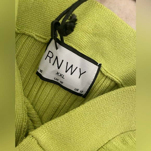 NWT RNWY Lime Green Sleeveless Maxi Dress XXL - Picture 3 of 3